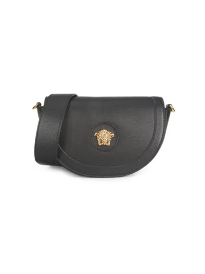 Versace Women's Medusa Logo Leather Crossbody Bag In Burgundy