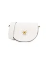 Versace Women's Medusa Logo Leather Crossbody Bag In White