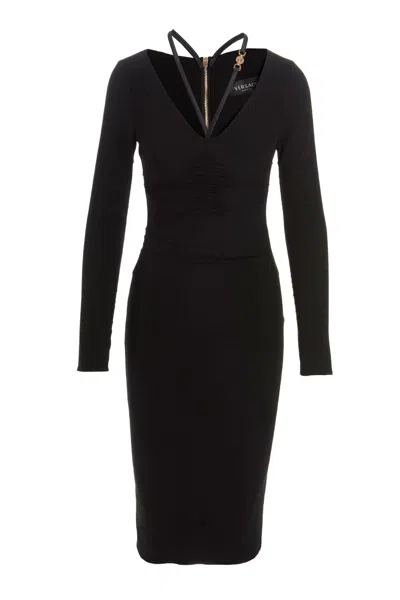 Versace Women 'medusa' Minidress In Black