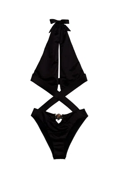 Versace Women 'medusa' One Piece Swimsuit In Black