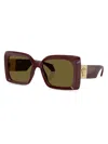 Versace Women's Medusa Plaque 0ve4467u 54mm Square Sunglasses In Purple/brown Solid