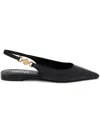 Versace Women's Medusa Plaque Slingback Ballerina Shoes In Black