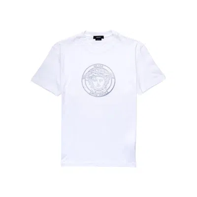 Versace Women's Medusa Short Sleeve Tee In White