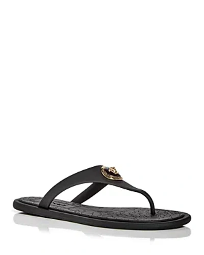 Versace Women's Medusa Thong Sandals In Black