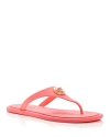 Versace Alia La Medusa-plaque Flip Flops In Coral