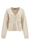 Versace Cardigan Oversize In Lana E Cashmere