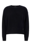 Versace Midnight Blue Stretch Wool Blend Sweater In Blue