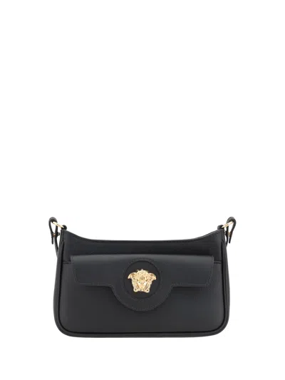 Versace Women Mini Medusa Shoulder Bag In Black