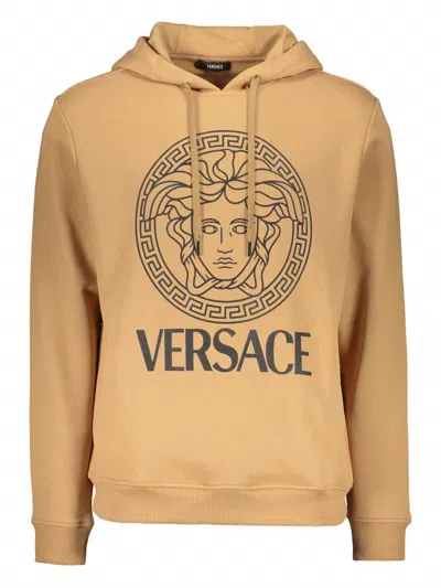 Versace Women's Modern Medusa Hoodie In Caramel Brown
