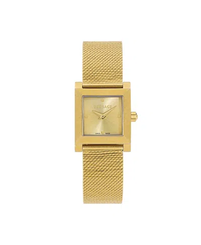 Versace Women's Mosaic Ip Yellow Gold Stainless Steel Strap Watch 22x22mm