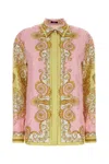 Versace Multicolor Regular Printed Shirt In Multi