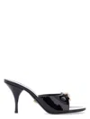 Versace Opera Bow Ballet Mules In Patent Leather In Black