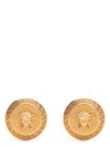 Versace Tribute Button Earrings Accessories In Gold