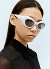 Versace Women Oval Cat-eye Sunglasses In White