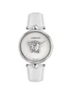 Versace Palazzo Empire Leather Watch In Sapphire