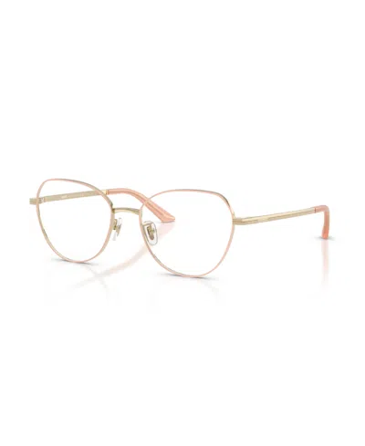 Versace Women's Panthos Eyeglasses, Ve1313d In Gold