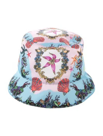 Pre-owned Versace Women's Pink Nylon  Bucket Hat  W/tags