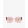 Versace Womens Ve4402 Butterfly-frame Acetate Sunglasses Pink In Pink