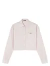 Versace Light Pink Shirt With Chest Pocketl In Pink