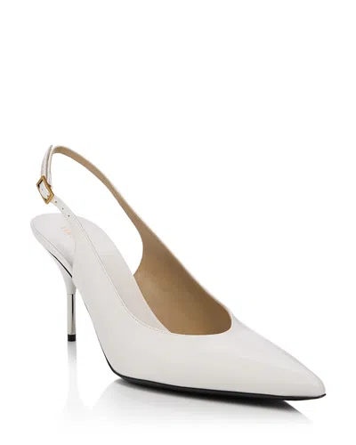 Versace Women's Pointed Leather Slingback Pumps In Multi