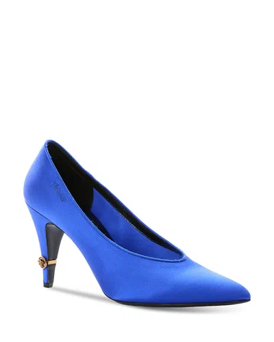 Versace Women's Pointed Pumps In Blue