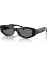Versace 54mm Irregular Sunglasses In Black