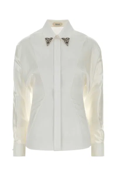 Versace Informal Shirt Responsible Light Weight Poplin In White