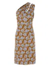 Versace One-shoulder Stretch Crepe Jersey Cocktail Dress