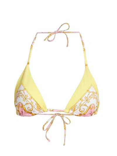 VERSACE WOMEN'S PRINTED TIE BIKINI TOP