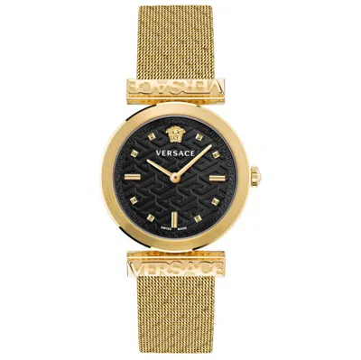 Versace Women's Swiss Regalia Gold Ion Plated Mesh Bracelet Watch 34mm