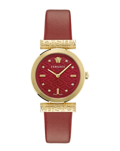 Versace Women's Regalia Diamond Watch In Red