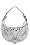 Versace Repeat Hobo Shoulder Bag In Silver