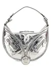Versace Repeat Small Hobo Bag In Silver