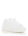 Versace Leather Sneakers With La Greca Motif In White