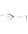 Versace Logo Plain Glasses In Gold