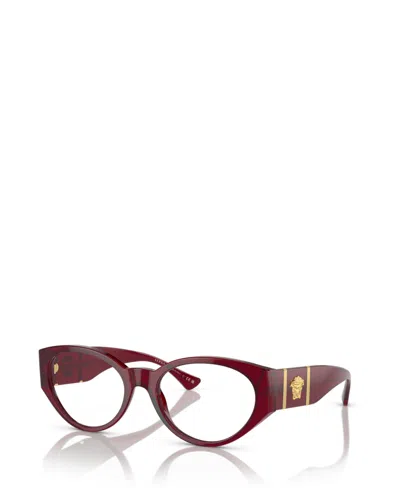 Versace Women's Round Eyeglasses, Ve3345 In Brown