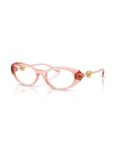 Versace Women's Round Eyeglasses, Ve3381u In Orange