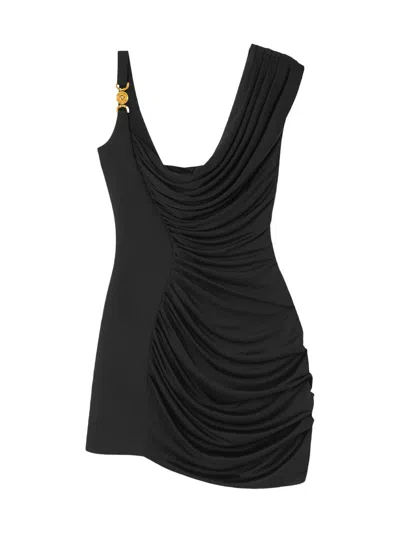 Versace Women's Ruched Jersey Minidress In Gray