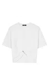 Versace Logo And Safety Pin Cotton T-shirt In White