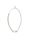 Versace Safety Pin Necklace In Gold