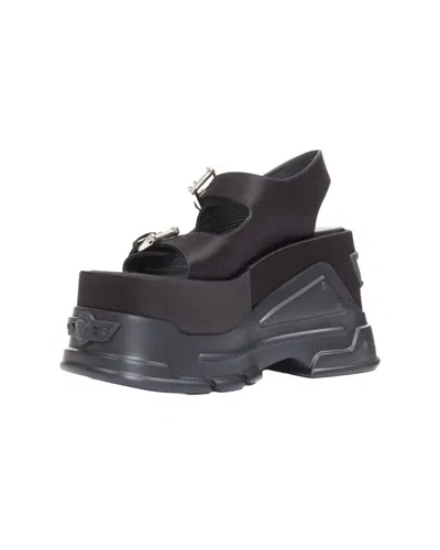 Pre-owned Versace Women's Satin Anthem Medusa Sandal (authentic Pre-loved)