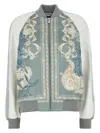 Versace Bomber Varsity In Raso Stampato  Donna