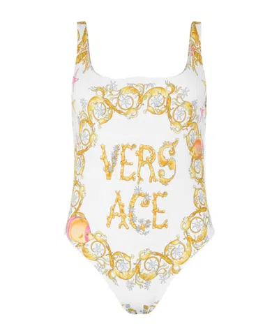 Versace Women's Scoop Neck Swimsuit, Scoop Neck Design In Multi
