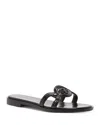 Versace Medusa Logo Sandals In Black