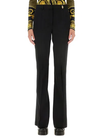Versace Women Slim Fit Pants In Black