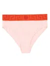 Versace Greek Waistband High-rise Slip In Pink