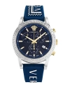 Versace Sport Tech Chronograph Watch In Blue