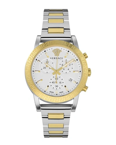 Versace Sport Tech Chronograph Watch In Gold
