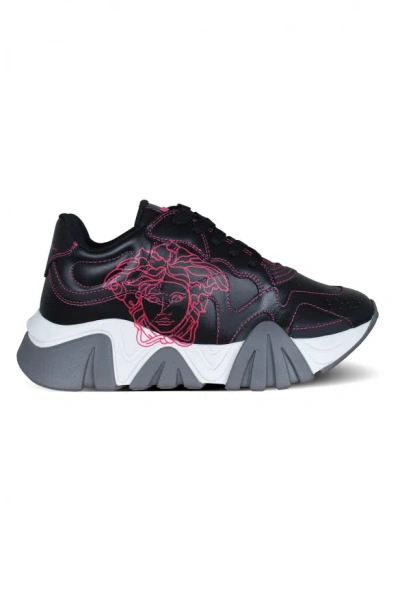 Versace Women Squalo Sneakers In Black
