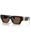 Versace Medusa-detail Rectangle-frame Sunglasses In Black